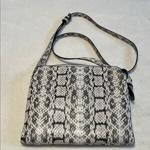 a new day Black and Gray Snake Print Crossbody Bag